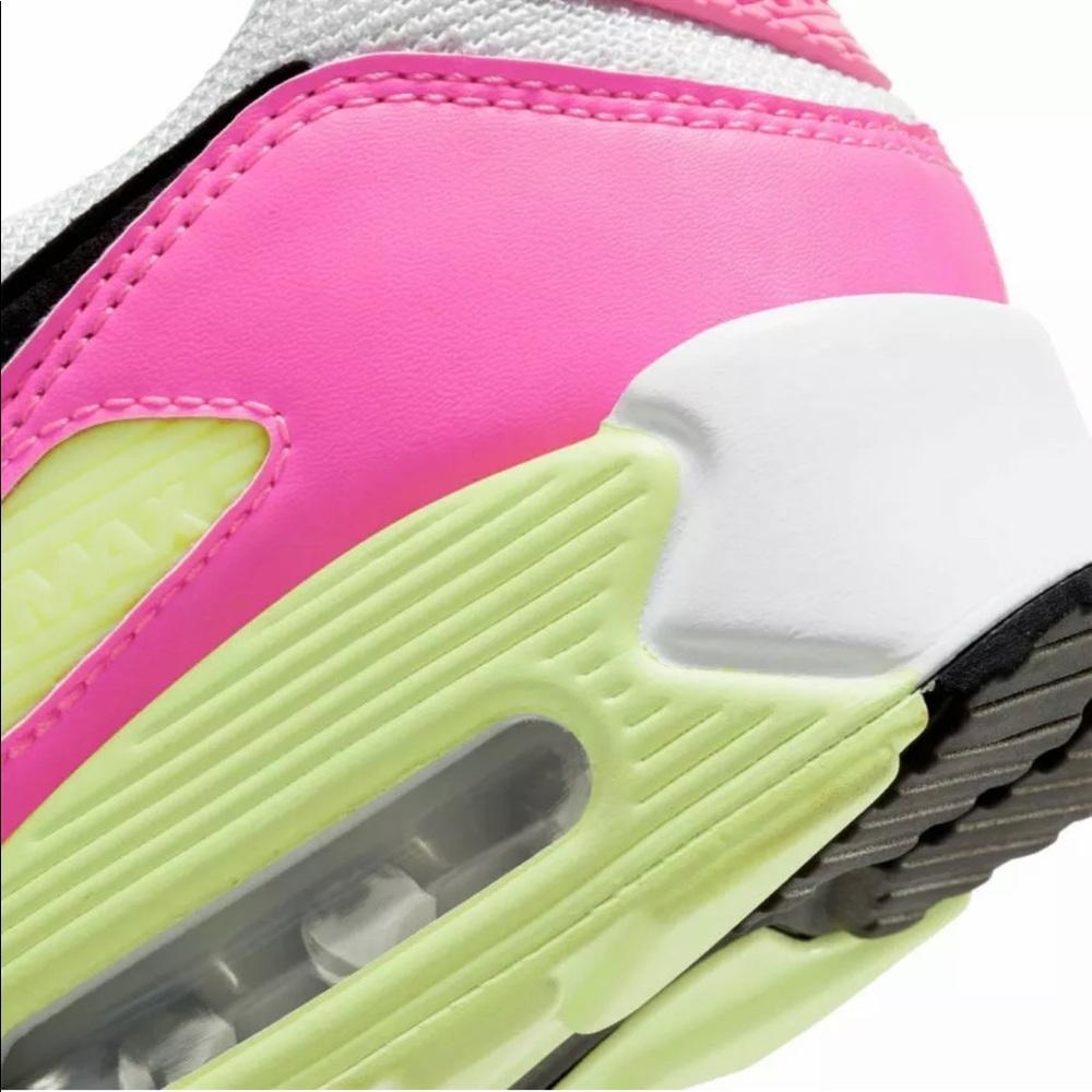 Nike Air Max 90 CT1030 100 White Black Pink Womens - Picture 7 of 10
